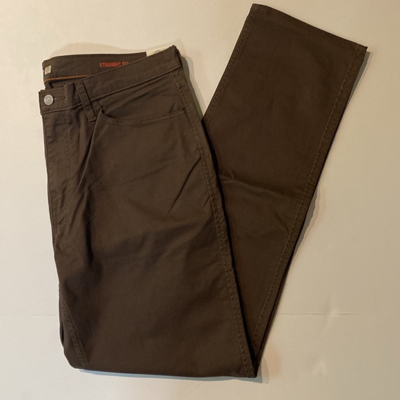 Dockers SZ 36 x 34 Straight Fit Brown Jean Cut Casual Khaki Pants New D31 - Picture 8 of 13
